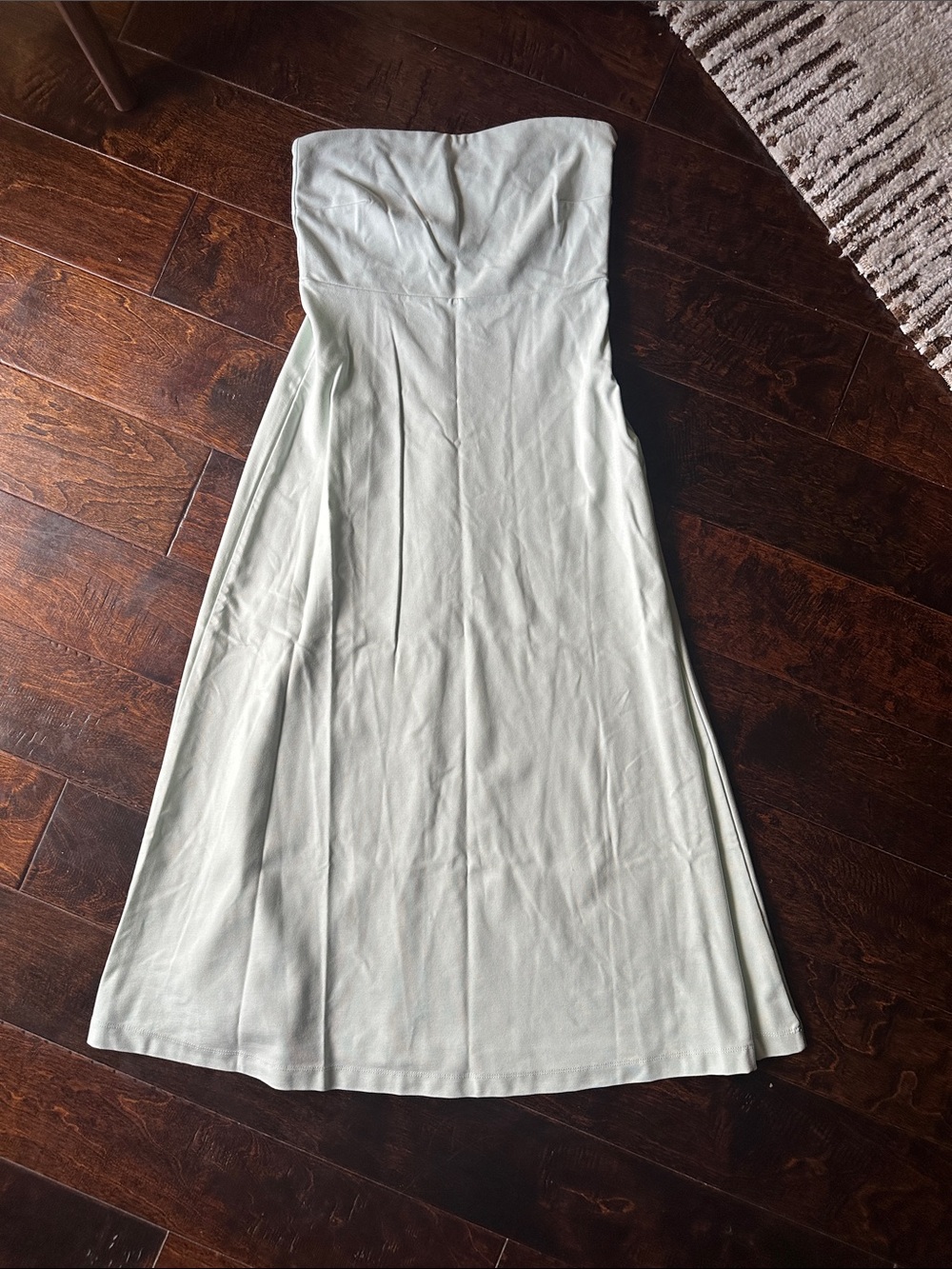 Club Monaco Strapless Mint Green A-Line Dress